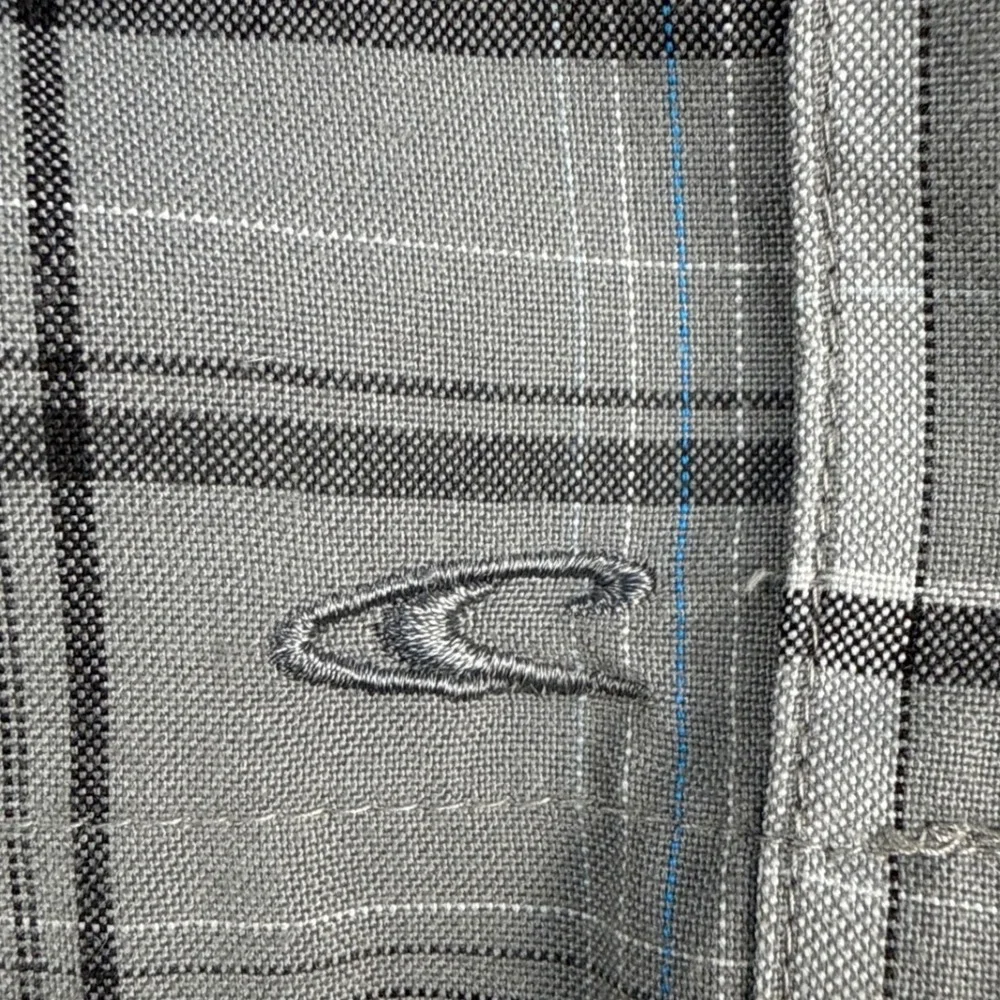 ONeill Mens Plaid Shorts Grey Black Blue Checked Casual Size 38
